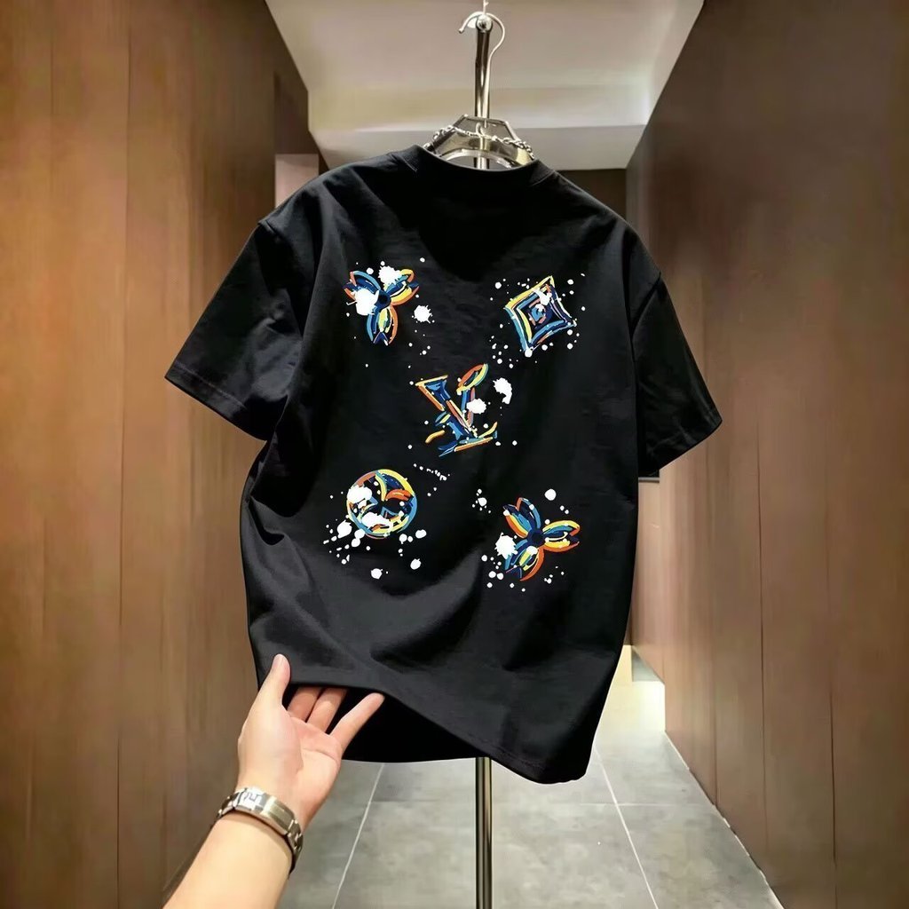 25SS MMY MIHARA MIHARA ญี่ปุ่น Casual Cotton Fun พิมพ์ปลอมเย็บสามชิ้นรอบคอเสื้อยืดแขนสั้น