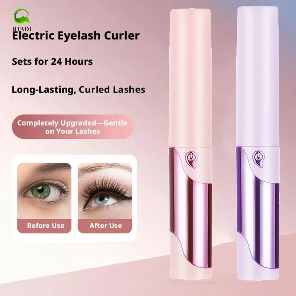 RTADI Heated Eyelash Clip Curler, การออกแบบแบบพกพาควบคุมอุณหภูมิที่ดัดขนตาไฟฟ้า, Long-Lasting Curl B