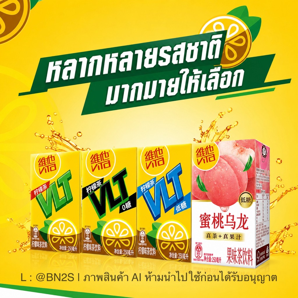 [ยกลัง/แยกกล่อง] ชามะนาว Vita Lemon Tea 250ml ชาฮ่องกง VLT และ ชาพีชอูหลง 蜜桃乌龙 พร้อมส่ง