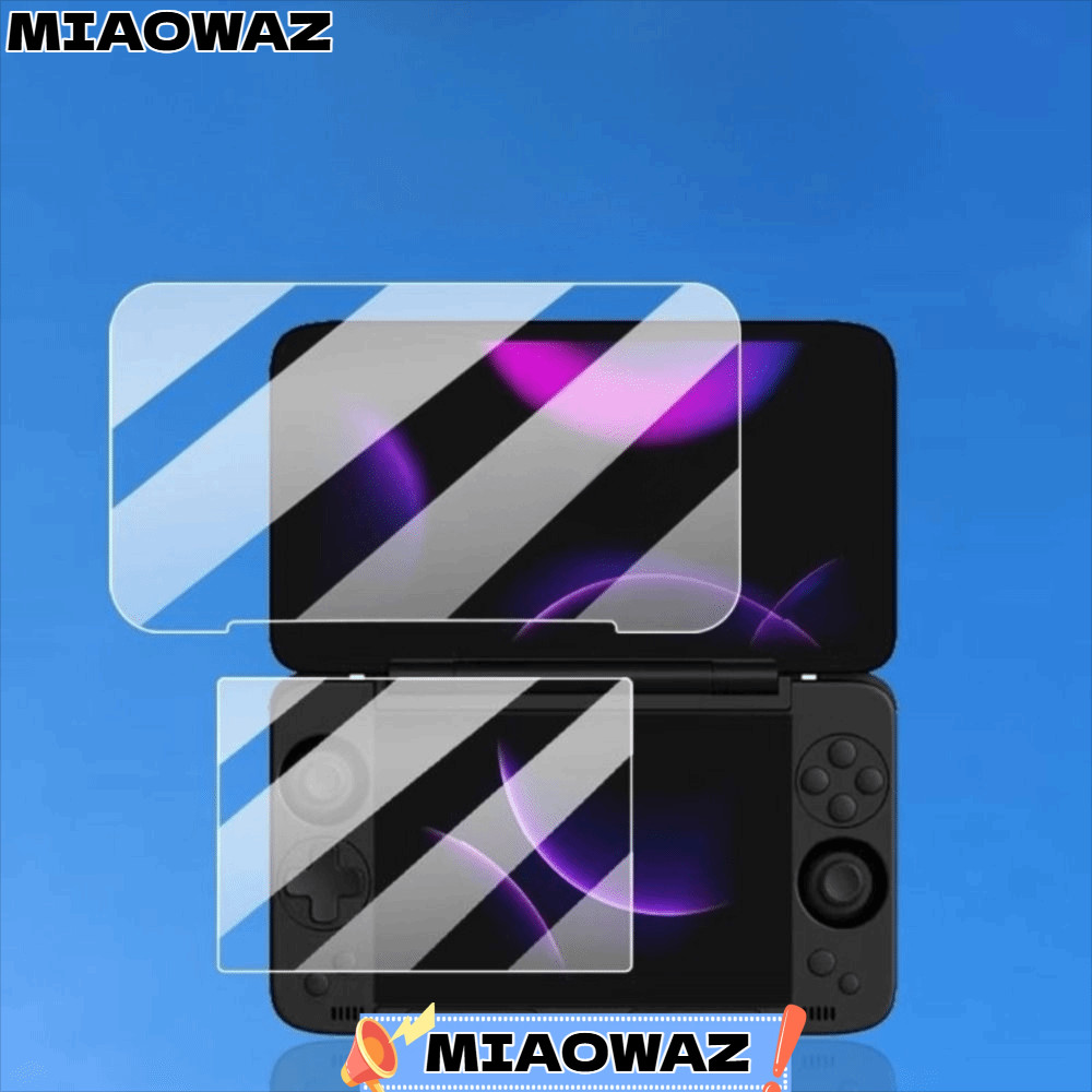 MIAOWAZ กระจกนิรภัย, HD Flip Dual Screen Protector, Anti Scratch 9H ฟิล์มป้องกันแบบเต็มหน้าจอสําหรับ