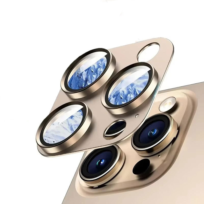 พรีเมี่ยมแหวนโลหะกล้องเลนส์ป้องกันสําหรับiPhone 16 15 14 Pro Max Plus - HDกระจกนิรภัยป้องกันรอยขีดข่วนฟิล์มเลนส์โทรศัพท์