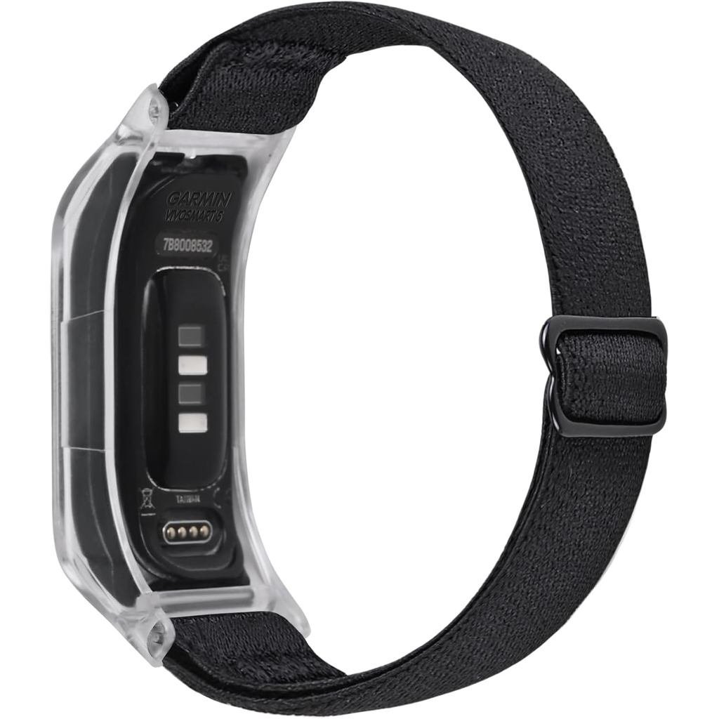 C2D JOY สายไนลอนยืดหยุ่นเข้ากันได้กับ Garmin Vivosmart 5 tracker Replacement Bands พร้อมเคส