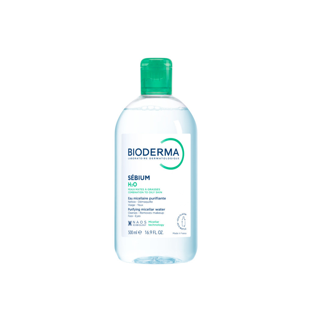 น้ำยาล้างเครื่องสำอาง ควบคุมความมัน ลดสิวอุดตัน Sebium H2O 500 ml ของแท้ 100% สินค้าพร้อมส่ง อ่อนโยน ไม่แห้งตึง ผิวสะอาดสดชื่น