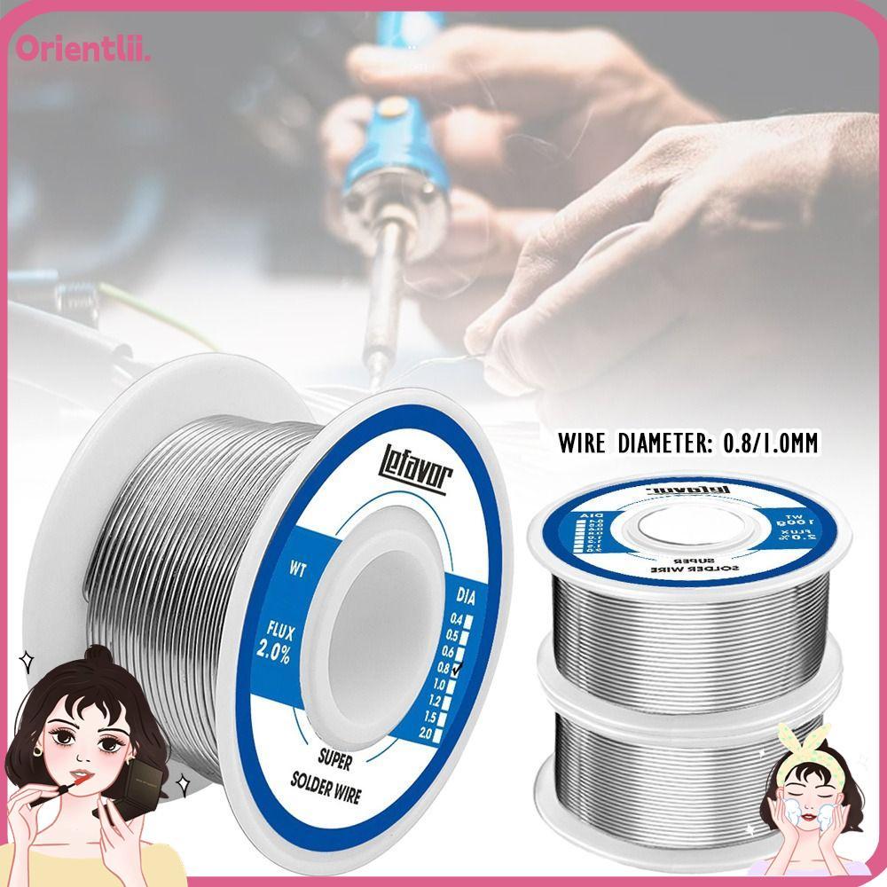 ORIENTTK ลวดเชื่อมอุณหภูมิต่ํา, FLUX 2.0% 20g 50g 100g 0.8 1.0mm Corel Solder, ทนทานไม่สะอาด Low-mel