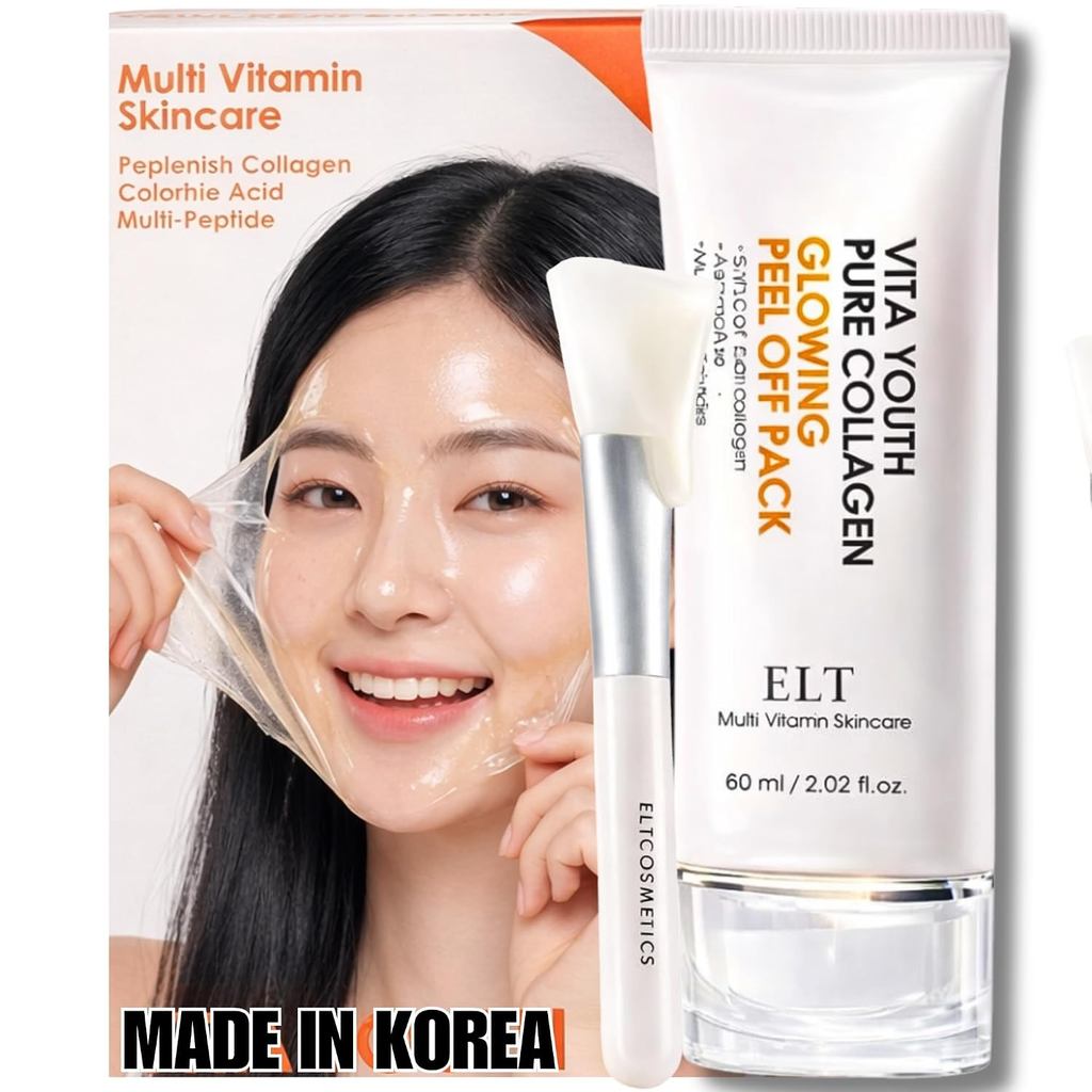 ELT Collagen Peel Off Face Mask Pack - Korean Wrapping Face Peel Mask - Hydrating & Firming Facial M