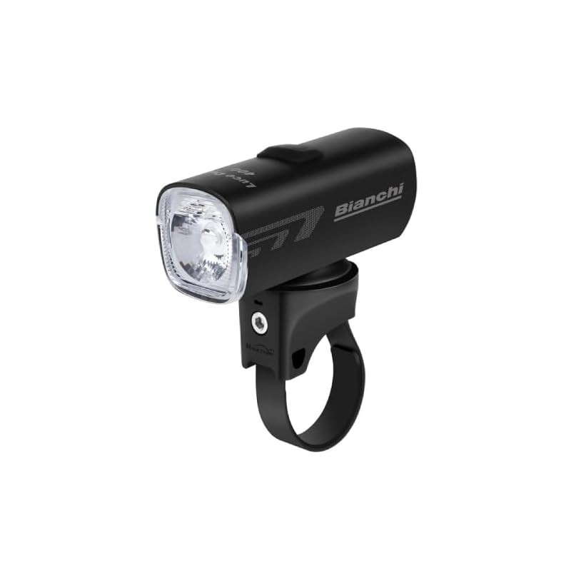 Bianchi Luce Dura 400 Front Headlight - 400 Lumens, 85g, Maximum Beam Distance 89m, Waterproof IPX7,