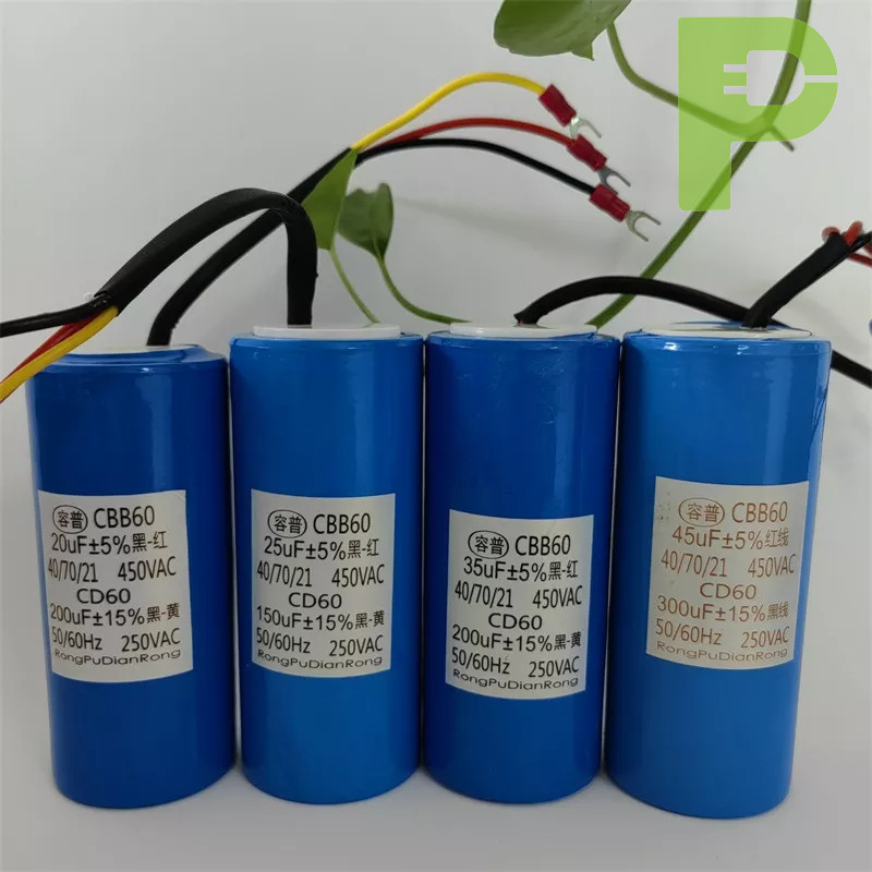 Cbb60 cd60 ตัวเก็บประจุ 2 in 1 20UF 200UF 25UF 150UF 35 200UF 45 300UF 450VAC/250VAC