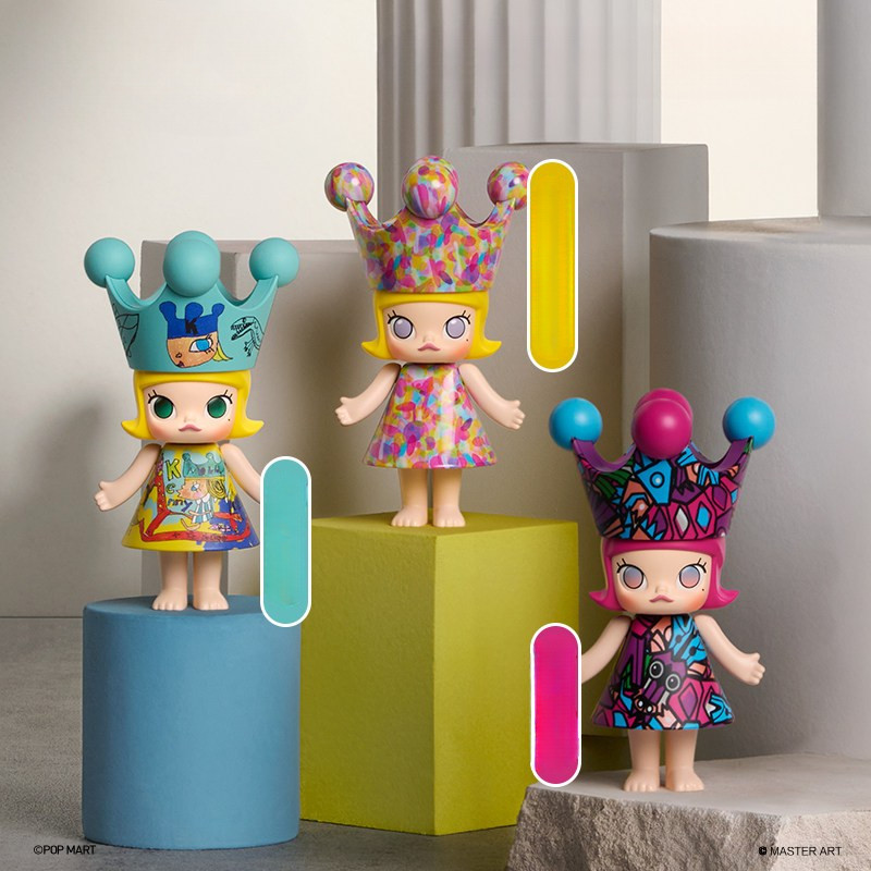 POPMART x Kennyswork mega Royal Molly ซีรีส์ 100% ของสะสม Art Toys ของขวัญ 4T77