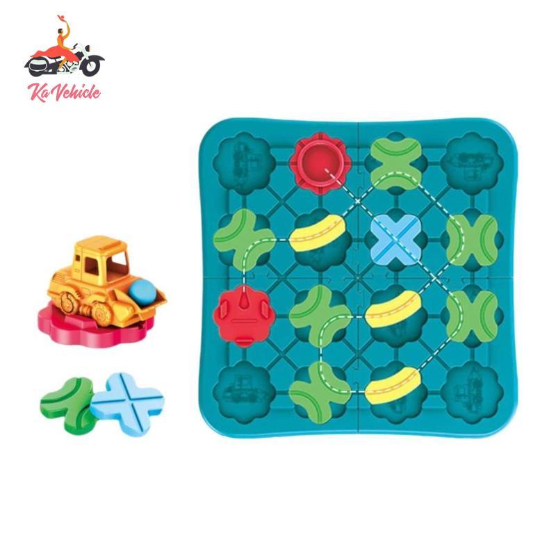 [Whstrong] เขาวงกตเหตุผล Brainteaser ของเล่น DIY Marble Maze Board การศึกษา Marble Course Braintease