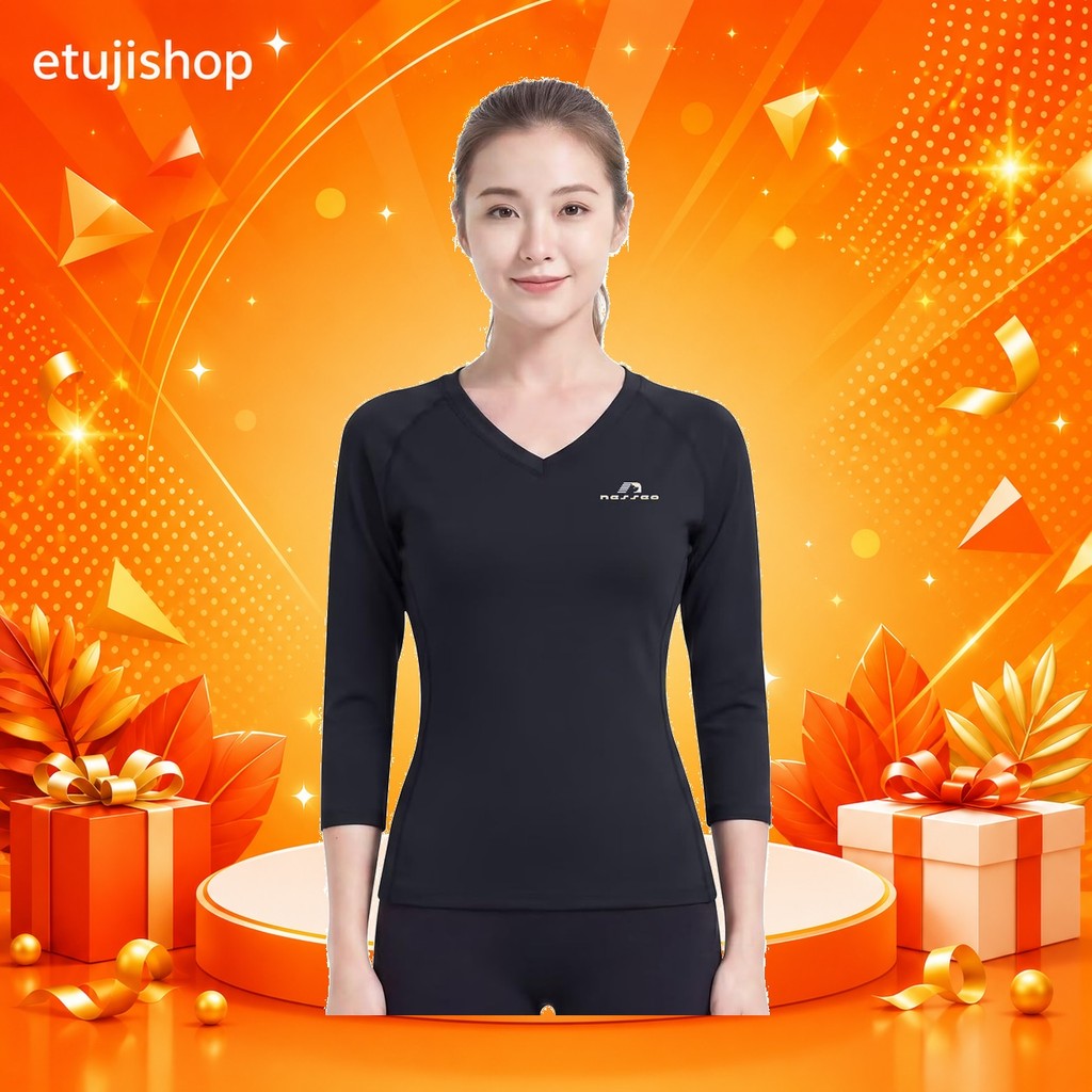 [Direct From Japan etujishop ]Nesseo Cooling Innerwear for Women, 7/8 Sleeve T-Shirt, Summer Sportsw