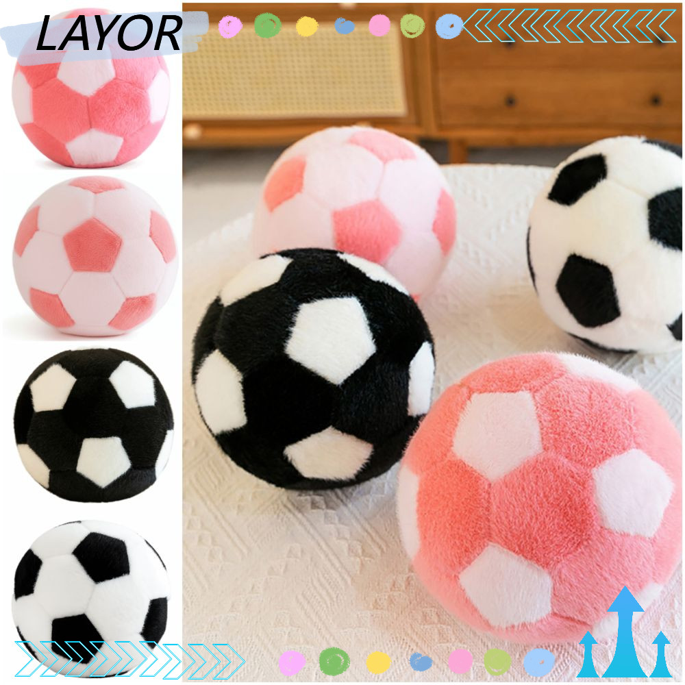 LAYOR Furry Football Doll, จําลอง Ferret Fur 18 ซม.กอดหมอน, Creative Multicolor Soft Interactive Toy