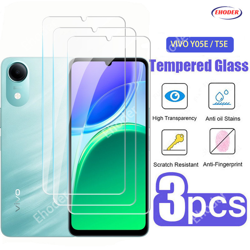 1-3 ชิ้นกระจกนิรภัยสําหรับ VIVO Y05E T5E 5G 2026 ป้องกันหน้าจอสําหรับ VIVOY05E VIVOT5E ฟิล์มป้องกัน