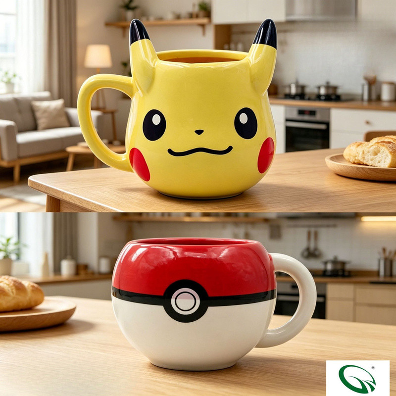 Pikachu แก้วเซรามิค แก้วการ์ตูน Poké Ball Cup