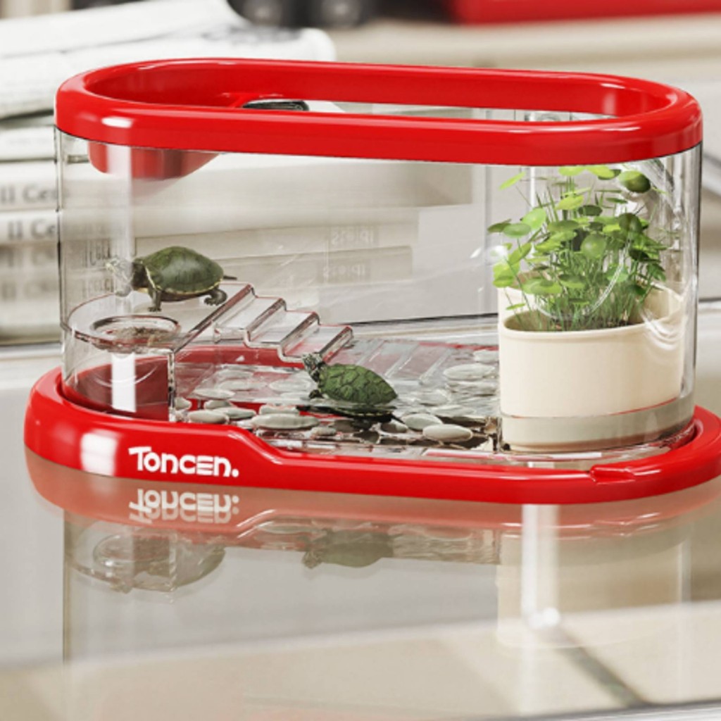 Desktop Turtle Habitat Allintegrated Desktop Small Turtle Tank Water Tortoise Enclosure Plastic Low-