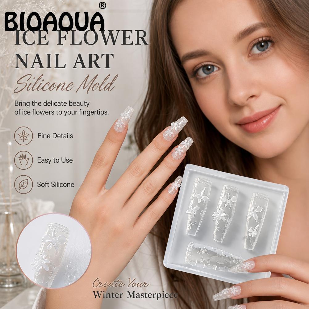 พระเจ้าช่วย แม่พิมพ์ดอกไม้น้ําแข็งลิลลี่นี้เป็นการเปลี่ยนเกม! 3d 3 Salon Relief Nail Seconds Art E2o