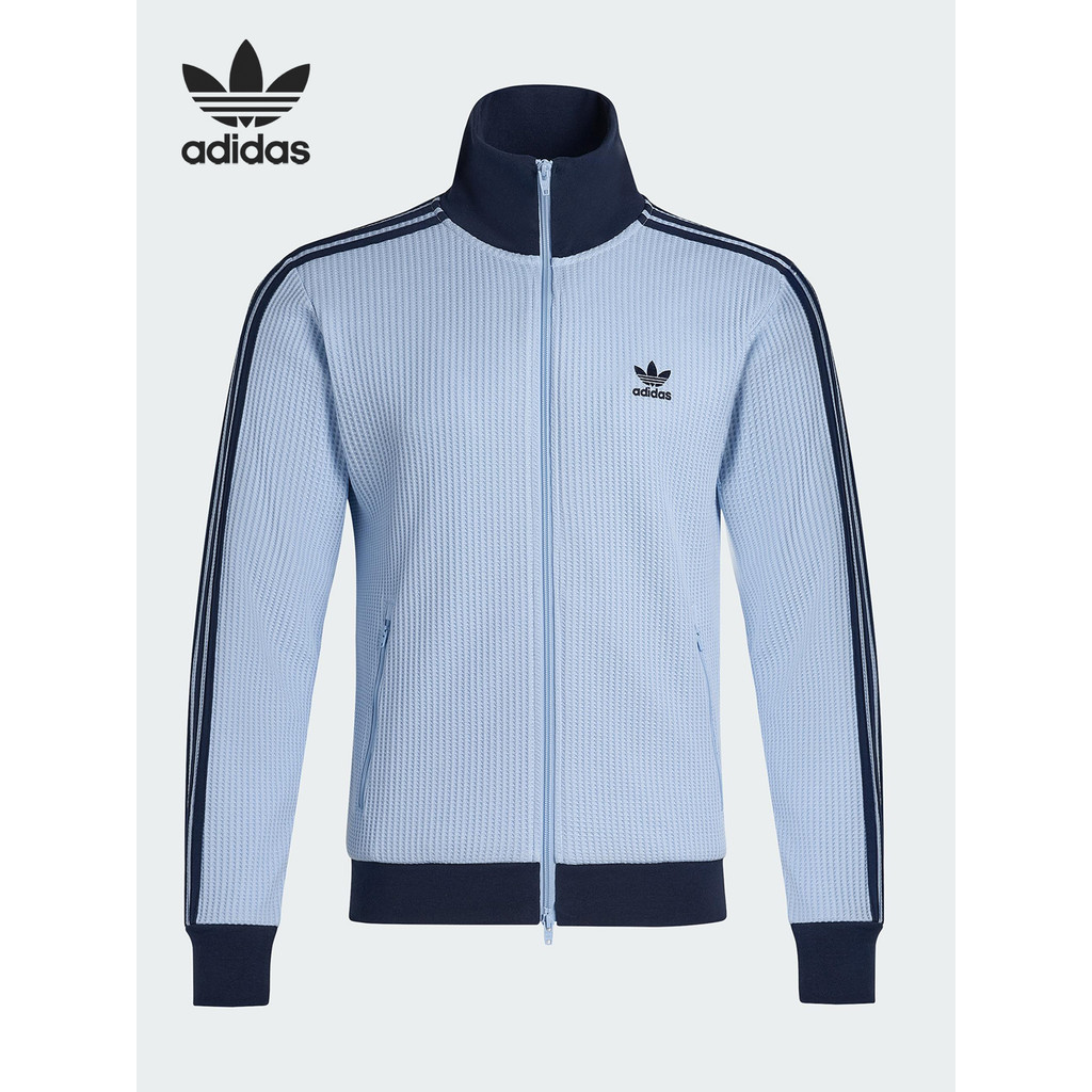 Adidas/Adidas Official Authentic Clover ผู้ชายผู้หญิงคลาสสิก Retro Waffle Jacket KY1086
