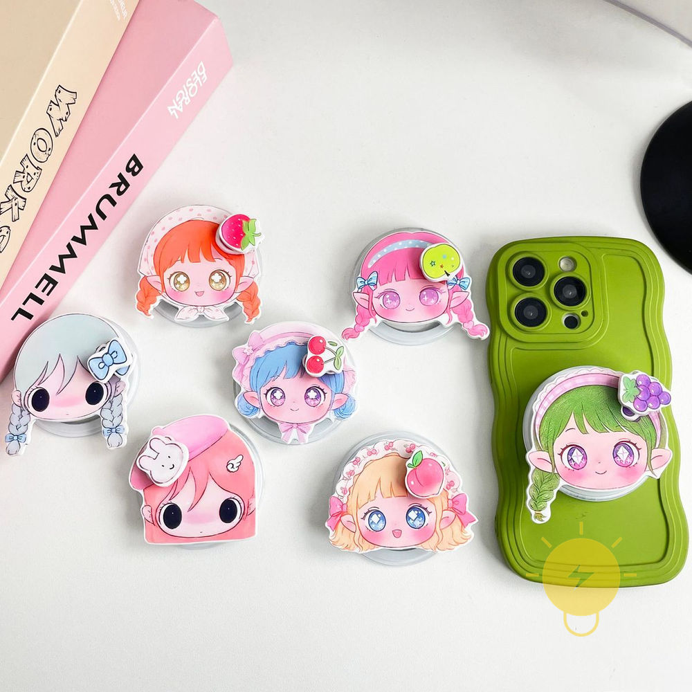with Griptok Magnetic TPU Girl with Griptok Air Bag Rotate Phone Grip Stand Holder For magnetic grip