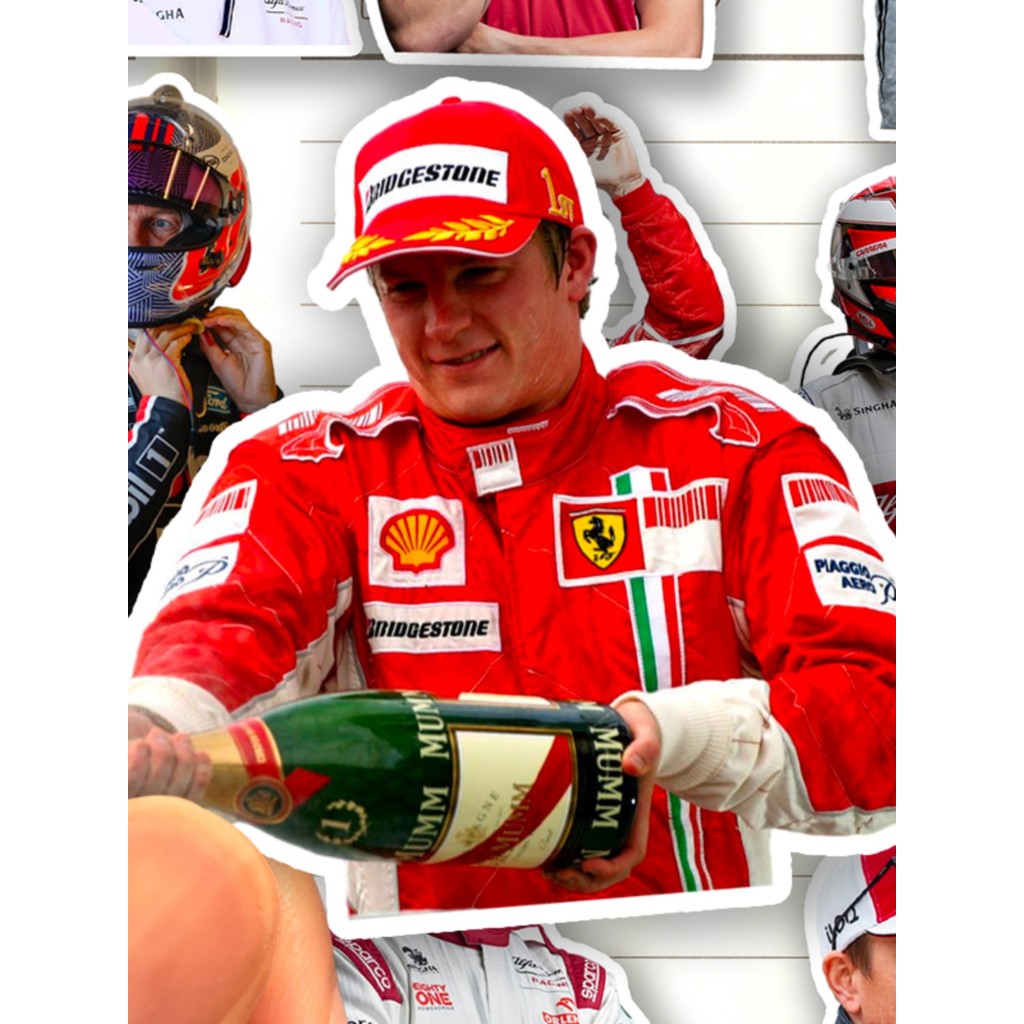Kimi Raikkonen สติกเกอร์ HD กันน้ํา F1 สูตรรถ Kimi Raikkonen สติกเกอร์ตกแต่ง