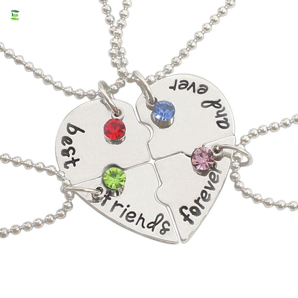 LUOLVTH 4 Bff Friend Love Necklace Nice Gift Womens Necklace