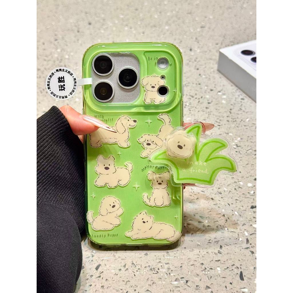 Fresh Full Pingxi Highland Dog Double-Layer ShellเหมาะสําหรับApple 17Promaxเคสโทรศัพท์Iphone16 สไตล์