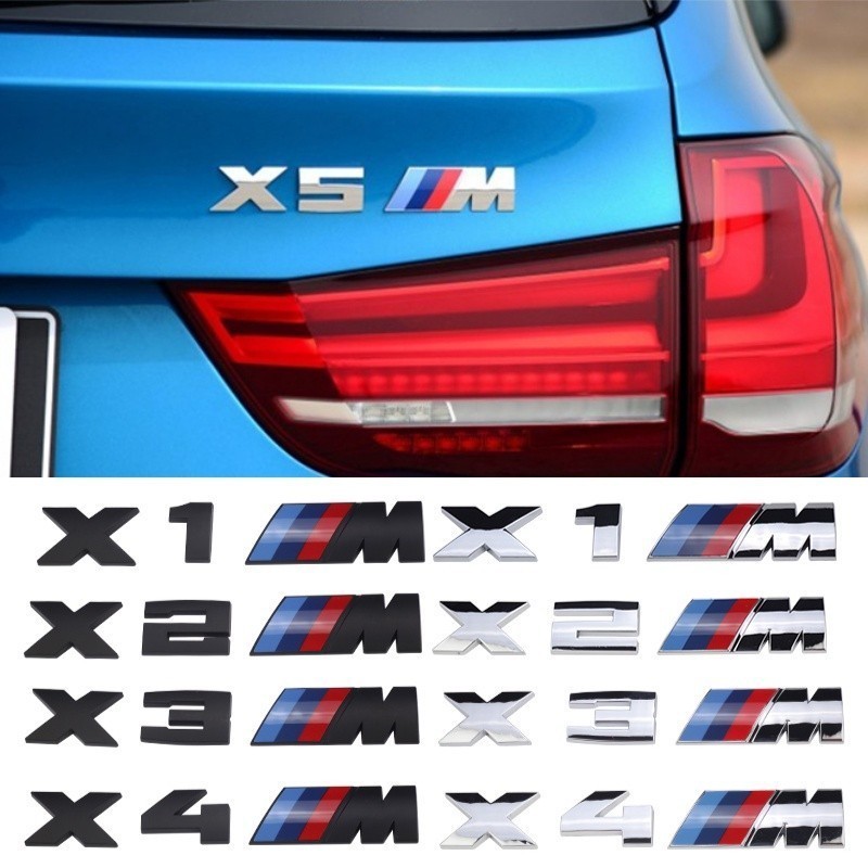 รถด้านหลังป้ายสติกเกอร์สัญลักษณ์อุปกรณ์เสริม ABS สําหรับ BMW M Power M1 M2 M3 M4 M5 M6 X1 X2 X3 X4 X
