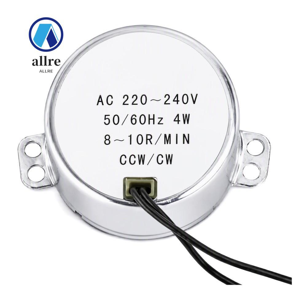 ALLRE Turntable มอเตอร์ซิงโครนัส ความเร็ว 8-10RPM CW/CCW Rotation Synchronous Geared Motor, 50/60Hz 