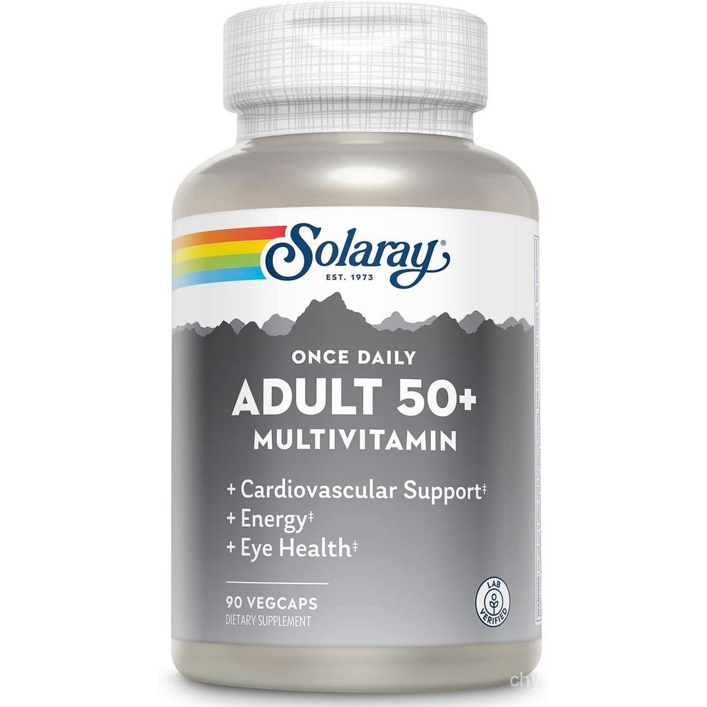SOLARAY Once Daily Adult 50 Plus Complete Multivitamin, 90 VegCaps
