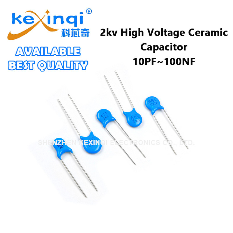 (10 ชิ้น) 2KV Capacitor 10PF 100PF 1NF 10NF 100NF 33pF 47pF 1.5NF 2.2NF 22NF 330PF 4.7NF 47NF 560PF 