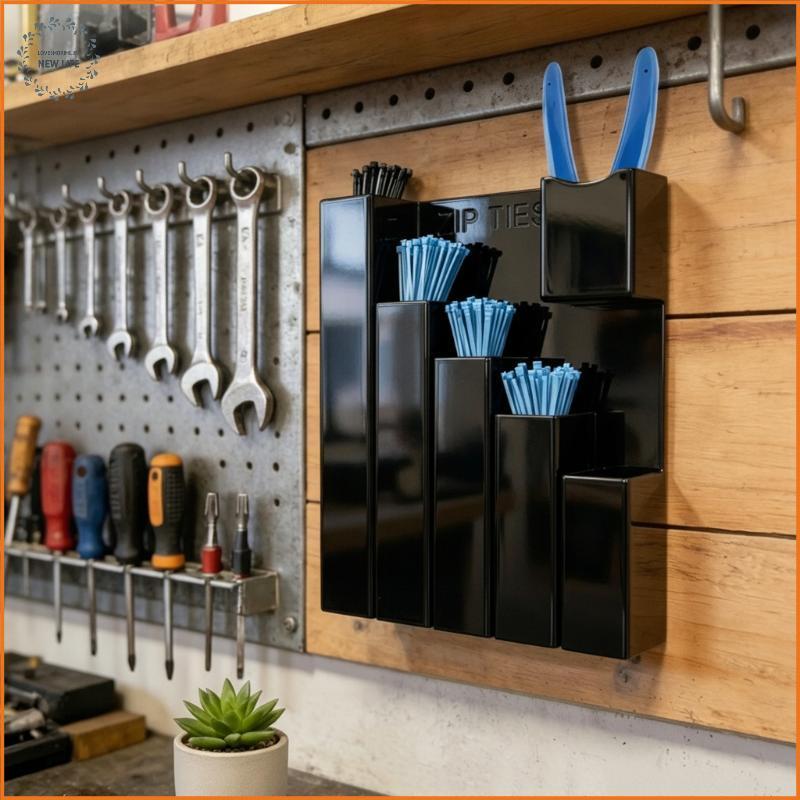 [LS] 4/5 Slot Multi-Size Zip Tie Organizer Wall Mount Cable Tie Storage Holder for Workshop Craft Ro