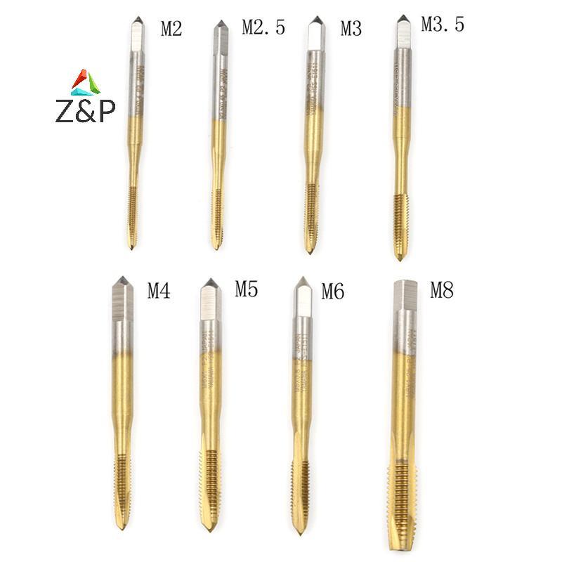 Z&P M2/M2.5/M3/M3.5/M4/M5/M6/M8 HSS เมตริกตรงขลุ่ยสกรูแตะปลั๊ก COD