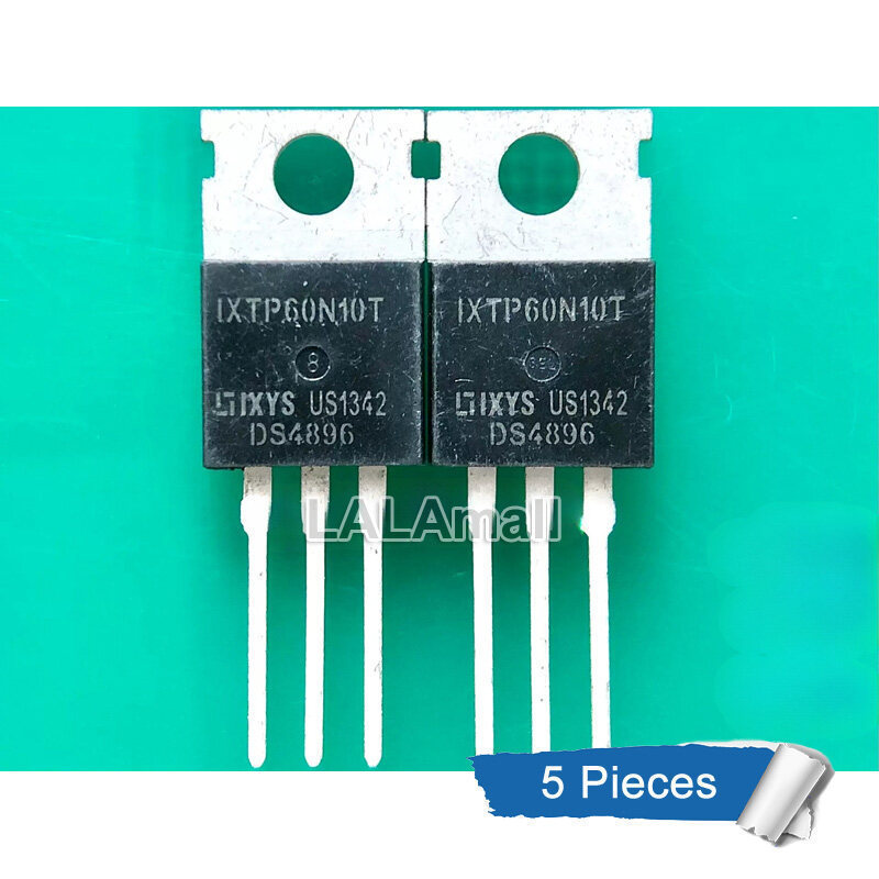 5pcs IXTP60N10T TO-220 IXTP 60N10T 60N10 TO220 N-Channel 60A/100V MOSFET ทรานซิสเตอร์ใหม่เดิม
