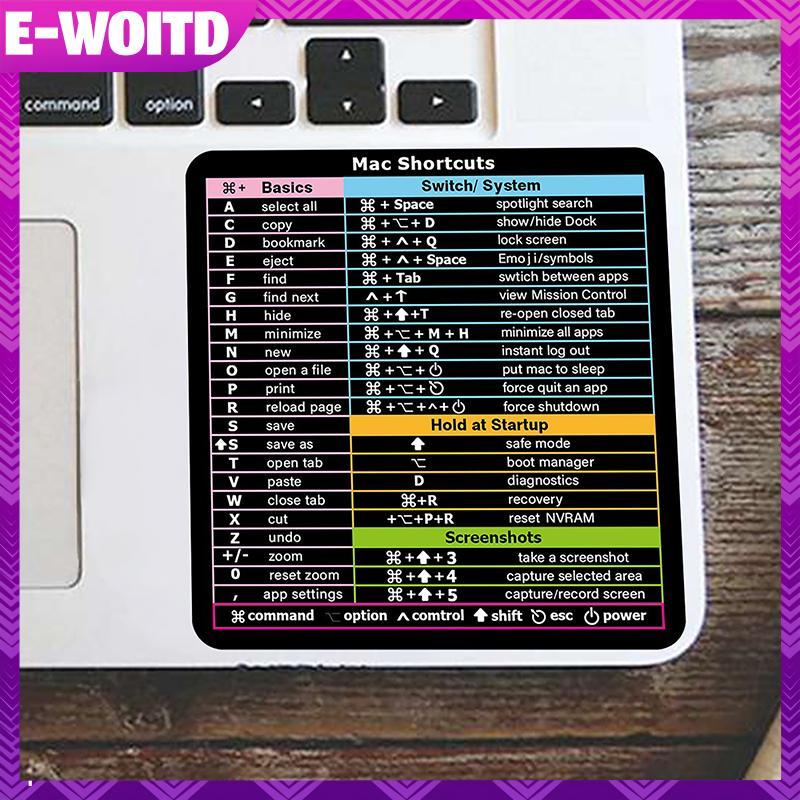 E-WIOTD 2 ชิ้น Windows/Word Reference Keyboardputer ลัด Stier กาวที่ถอดออกได้ Stiers สําหรับ Qui Ref