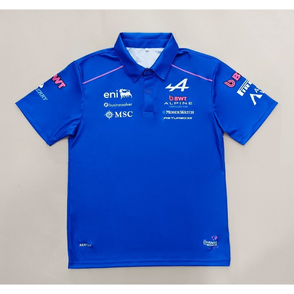 เสื้อโปโล Formula One ทีมอัลไพน์ 2026 FM0206 พิมพ์เต็มขนาด S-5XL