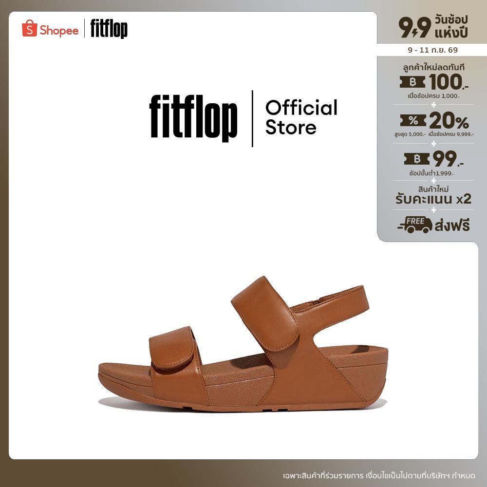 FITFLOP LULU ADJUSTABLE LEATHER B/S รองเท้าแตะแบบรัดส้นผู้หญิง รุ่น FV8-592 สี LIGHT TAN