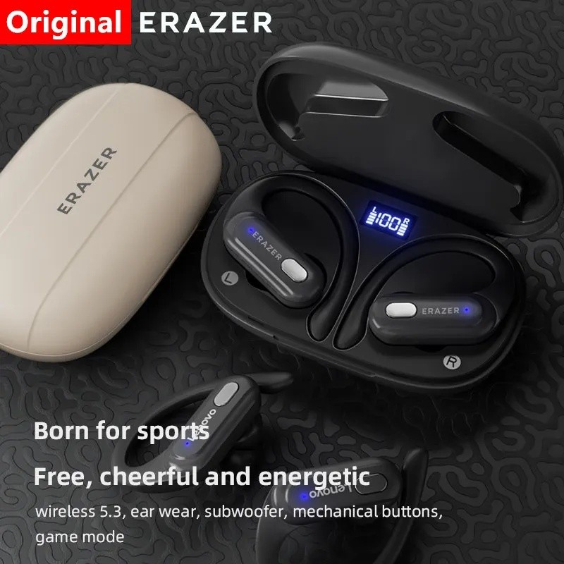 ERAZER XT60 PRO หูฟังไร้สายบลูทูธชุดหูฟังกีฬากันน้ําลดเสียงรบกวนหูฟังสเตอริโอไฮไฟ