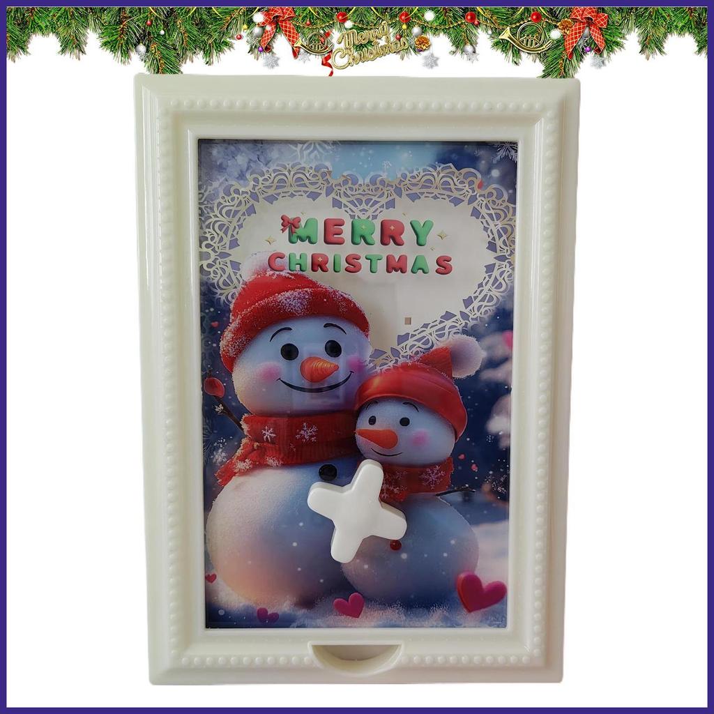 Candy Dispenser กรอบคริสต์มาส Snowman Treat Storage Gumball เครื่องกรอบรูปสําหรับเด็กชายหญิงเด็ก smb