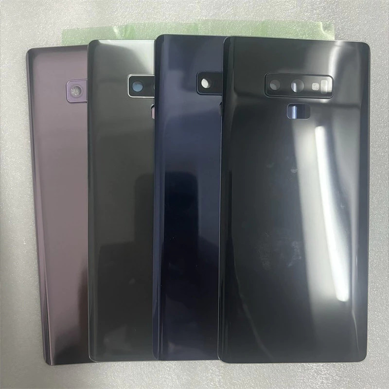 SAMSUNG ฝาครอบแบตเตอรี่สําหรับSamsung Galaxy Note 9 N960 N960F SM-N960Fด้านหลังแผงกระจกด้านหลังด้านห