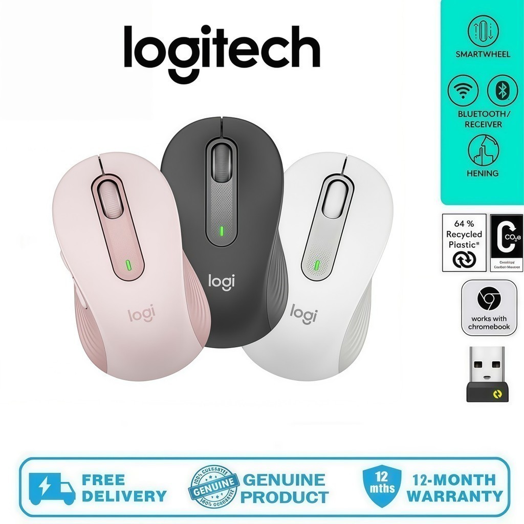 เมาส์ไร้สาย LOGITECH SIGNATURE M650 / M650 L - บลูทูธเชื่อมต่อคู่และไร้สาย