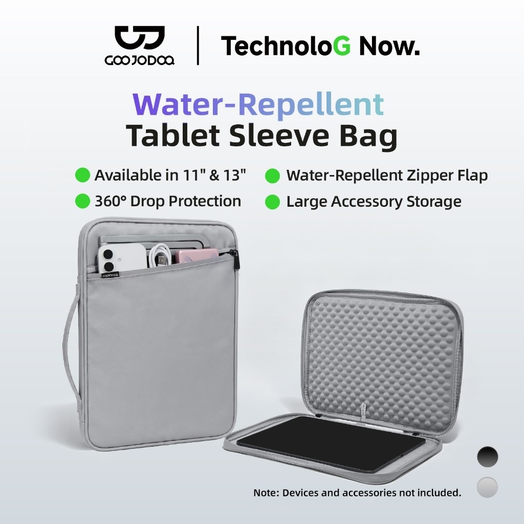 GOOJODOQ Tablet Bag 360° Shockproof Waterproof Handle for11-13 inch Tablet