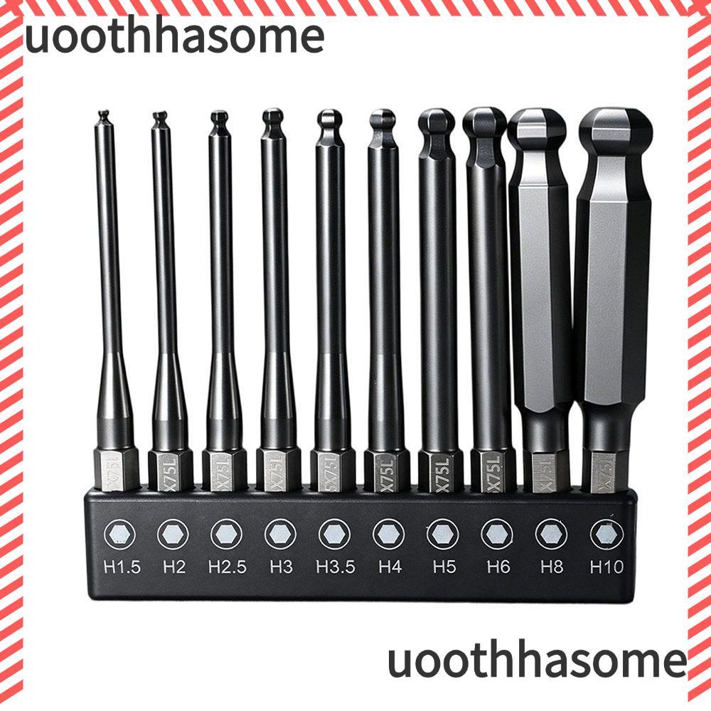 UOOTHASOME Ball End Hex Bit, Single End Steel Hex ไขควง Bit, ทนต่อการสึกหรอลด Shank Ball End Magneti