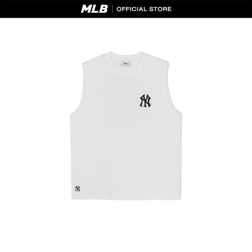MLB เสื้อกล้าม ยูนิเซ็กซ์  Basic Street Logo Sleeveless T-Shirts รุ่น 3ATOB0263 50WHS สีขาว