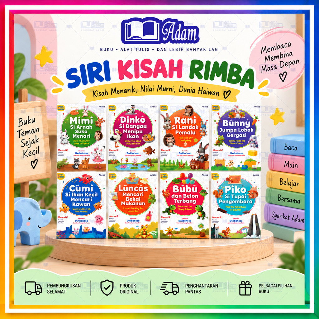 [ADM] JUNGLE STORY SERIES (8 IN 1 CHILDRENS STORY BOOK) CHILDREN