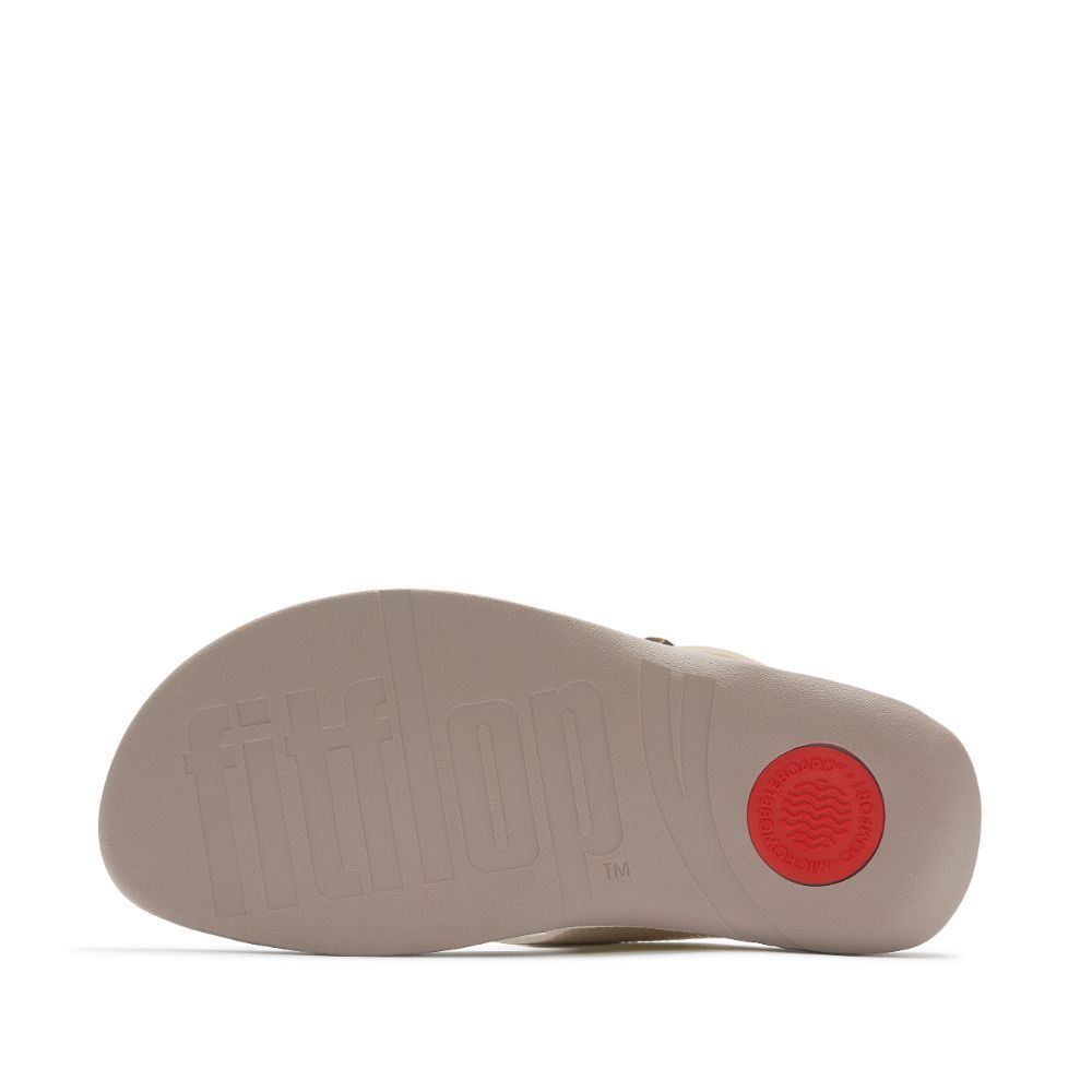 FITFLOP شبشب إصبع رجالي Trakk II جلد — بيج — صورة 4