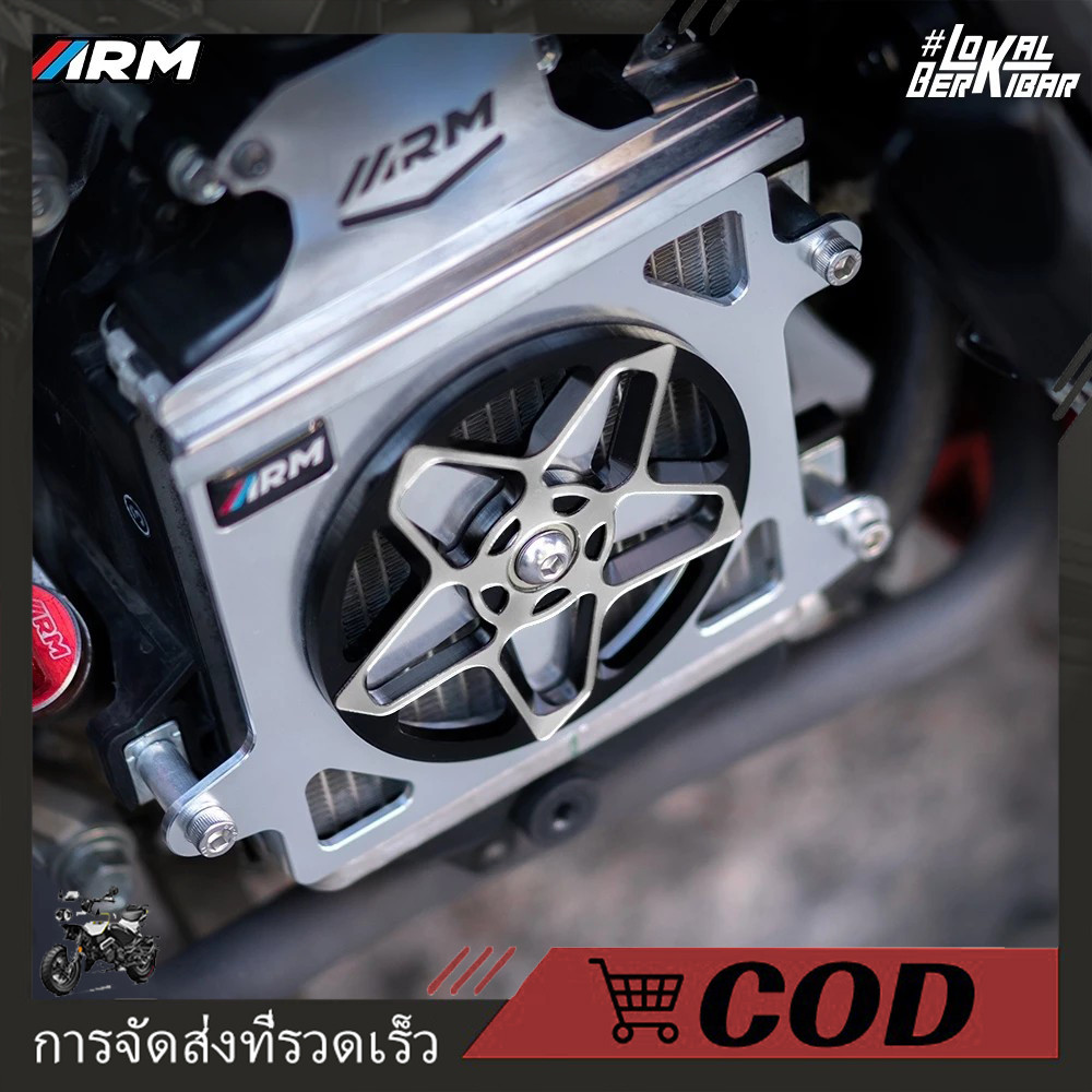 【COD】ฝาครอบไฟเลี้ยว 3D TYPE STAR ARM ARUMI SPINNER ฝาครอบหม้อน้ำ Vario160/PCX160