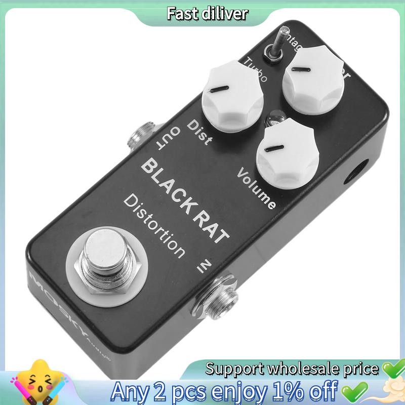 HJ- Black RAT Distortion Mini Guitar Effect Pedal