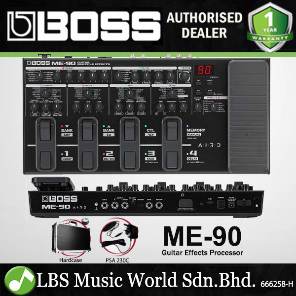 Boss ME-90 Guitar Multi Effect Pedal พร้อมอะแดปเตอร์และ Gigbag (ME90 ME 90)