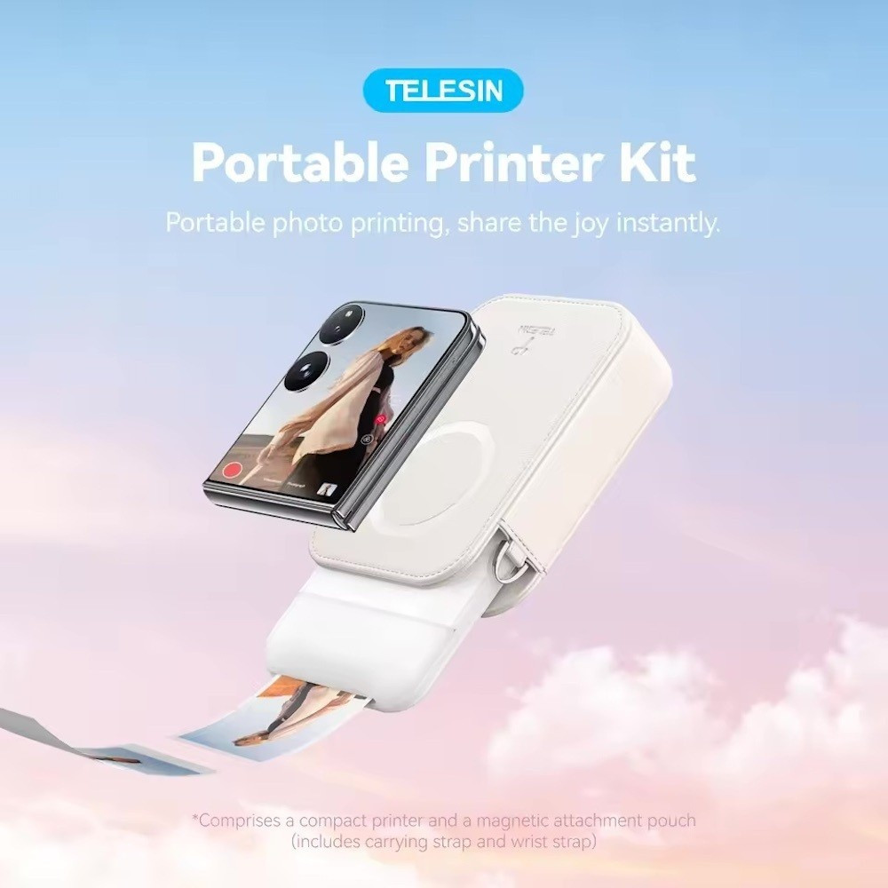 TELESIN Liene tant Inkless Bluetooth Phone Printer Photo StickerHT99 VCAM