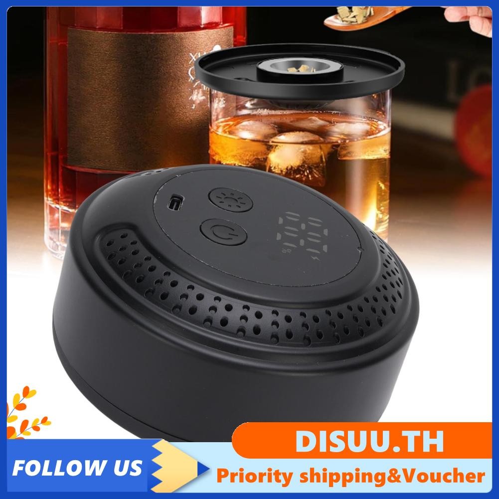 disuu-th asixxsix Electric Whisky Smoker Kit ค็อกเทลกับ 6 Chips Wood Fashioned Fashioned Gifts For M