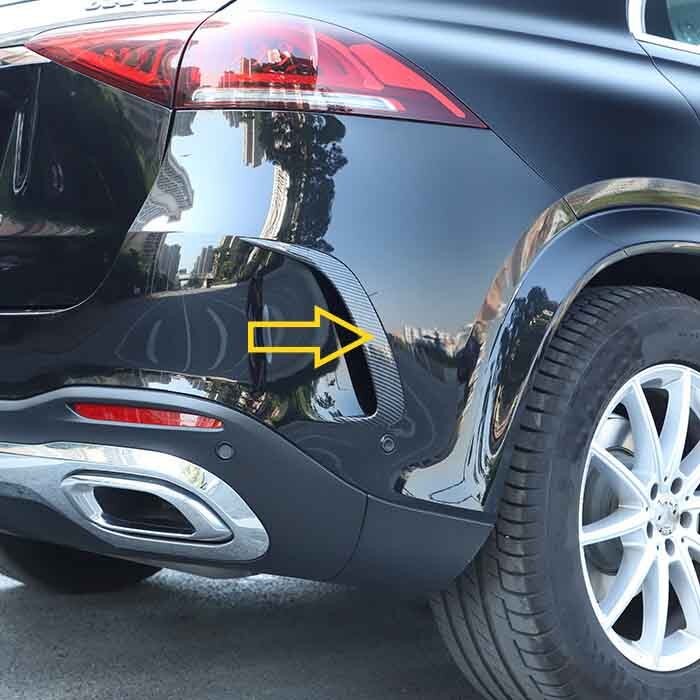 ABS คาร์บอนไฟเบอร์พิมพ์กันชนด้านหลังมีดลม Fin สําหรับ 20-22 Benz GLE Class W167