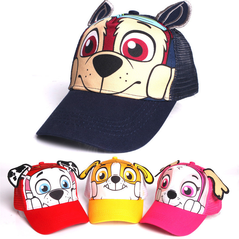 Children's Baseball Cap Cartoon Puppy Personality Hip Hop Hat Spring and Autumn Peaked Cap Summer Su